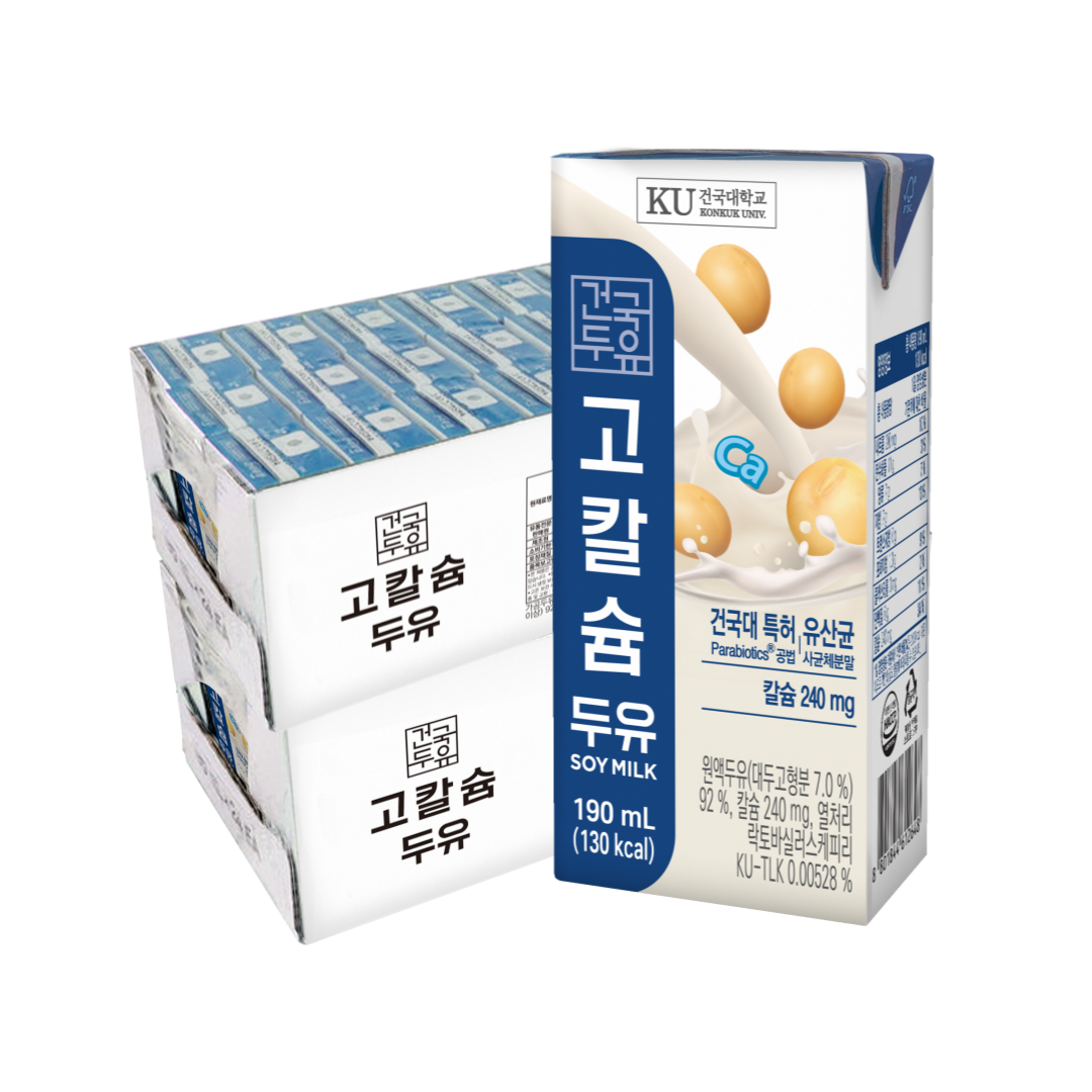 건국유업 건국두유 고칼슘두유 190ml 48팩